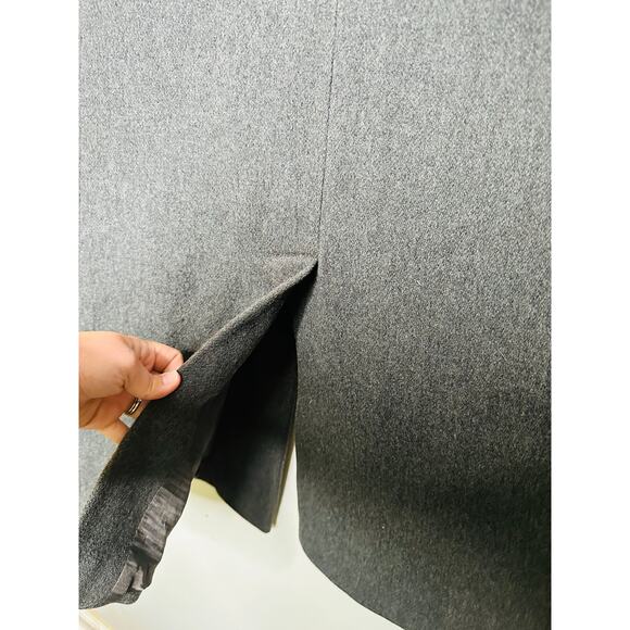 Burton Vintage Grey Charcoal Overcoat Jacket Button Front  Made in England XL - Picture 8 of 10